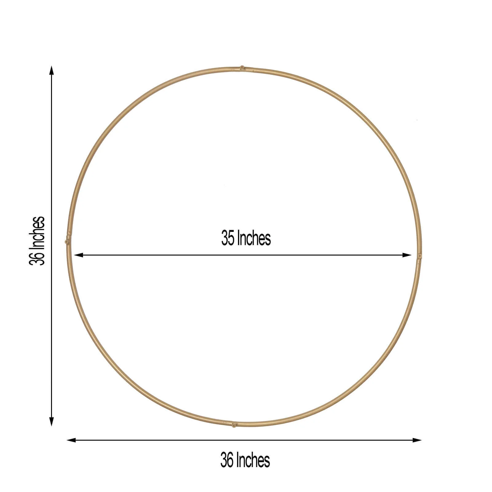 Gold Heavy Duty Metal Hoop Wreath, Floral Hoop 36" - Image 3