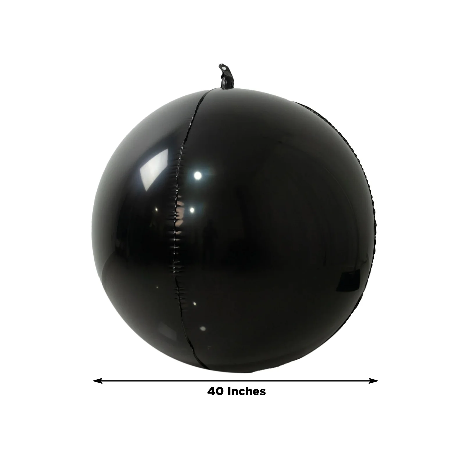 4-Pack Orbz Mylar Foil Balloons, 39" Metallic Black Large Round Sphere Helium or Air-Filled Party Decorations - Image 3