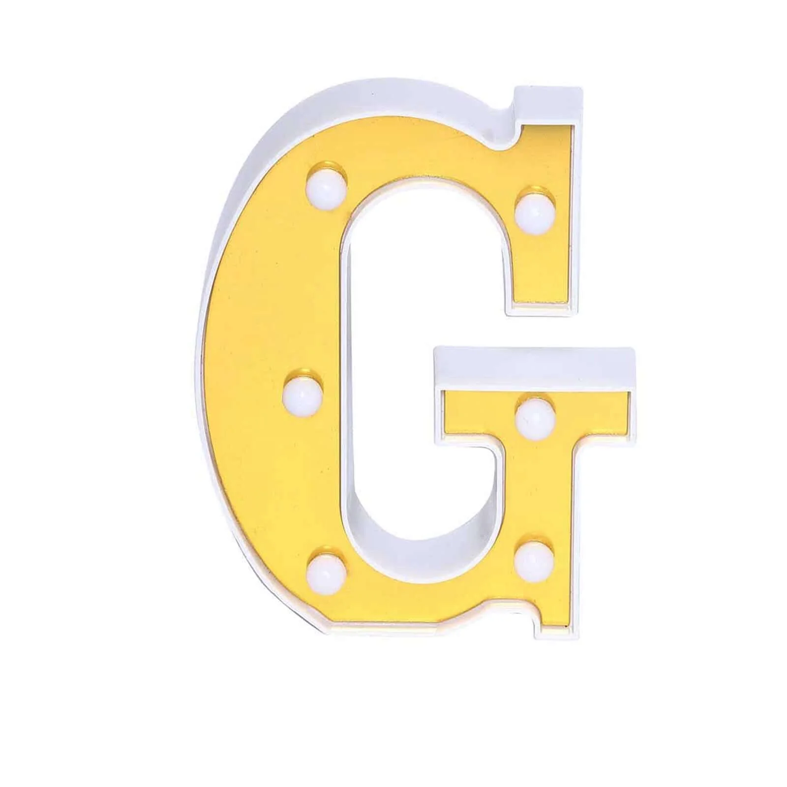 3D Marquee Letter "G" Gold with Warm White 6 LED Lights 6" - Light-Up Accent for Displays - Image 8