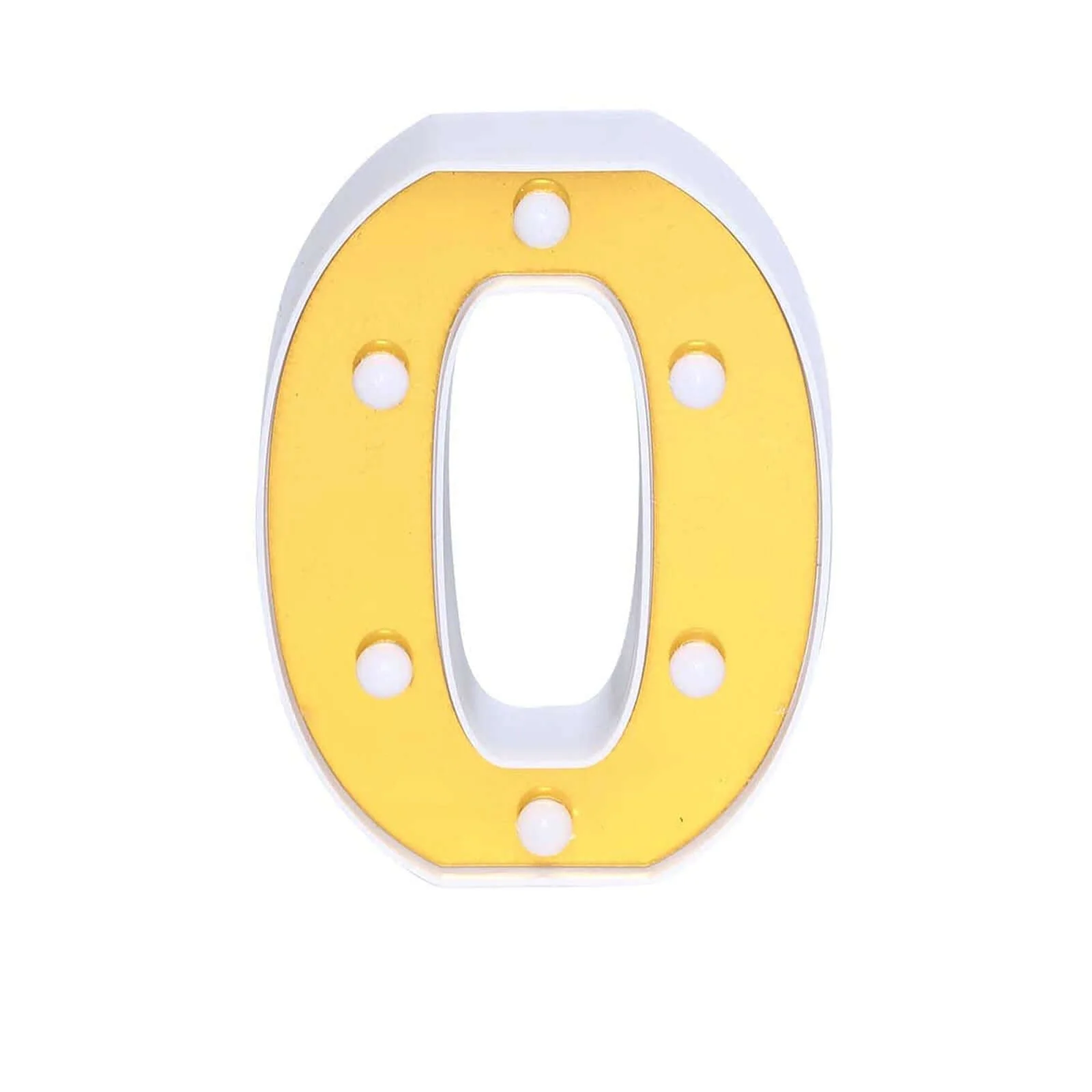3D Marquee Letter "O" Gold with Warm White 6 LED Lights 6" - Light-Up Accent for Displays - Image 8