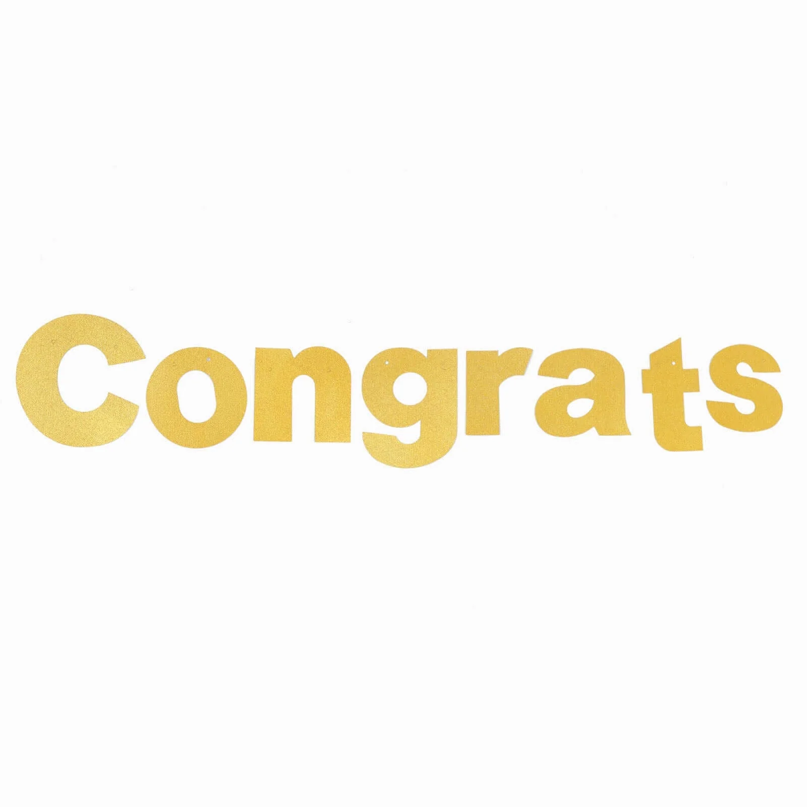 Gold Glittered Congrats Paper Hanging Garland Banner Party Decor 3ft - Image 6