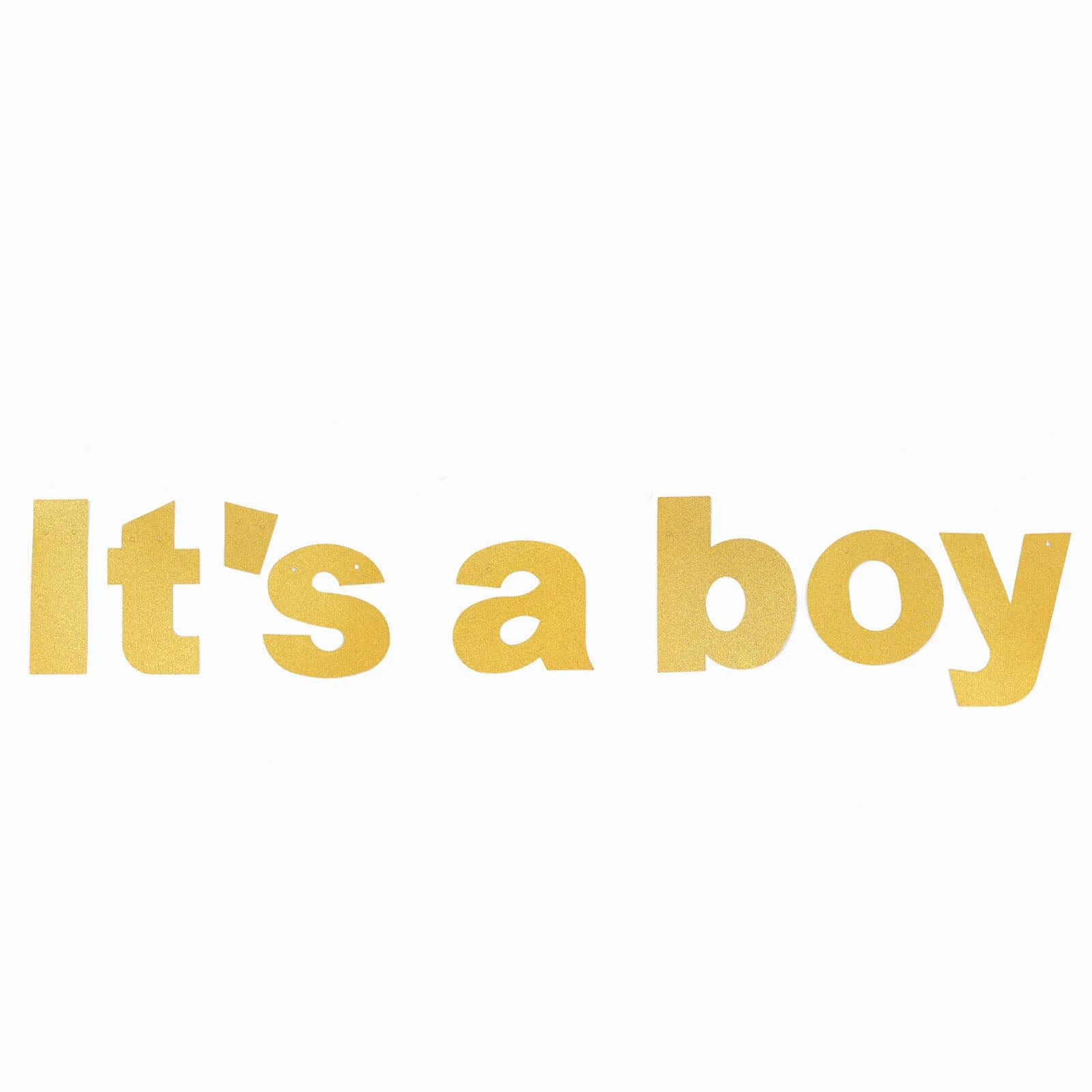 Gold Glittered It's a Boy Paper Hanging Gender Reveal Garland Banner, Baby Shower Banner 3ft - Image 16