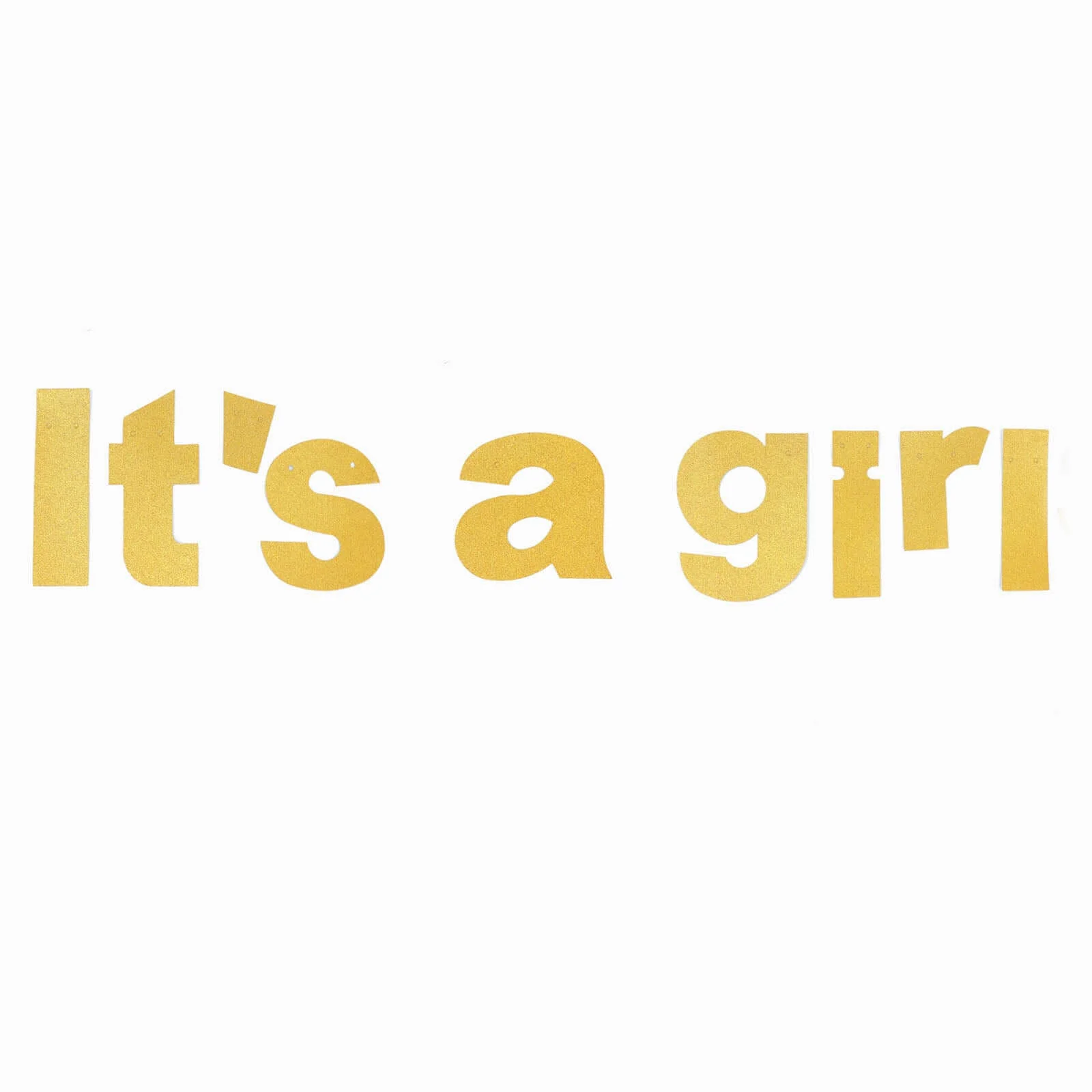 Gold Glittered It's a Girl Paper Hanging Gender Reveal Garland Banner, Baby Shower Banner 3ft - Image 16