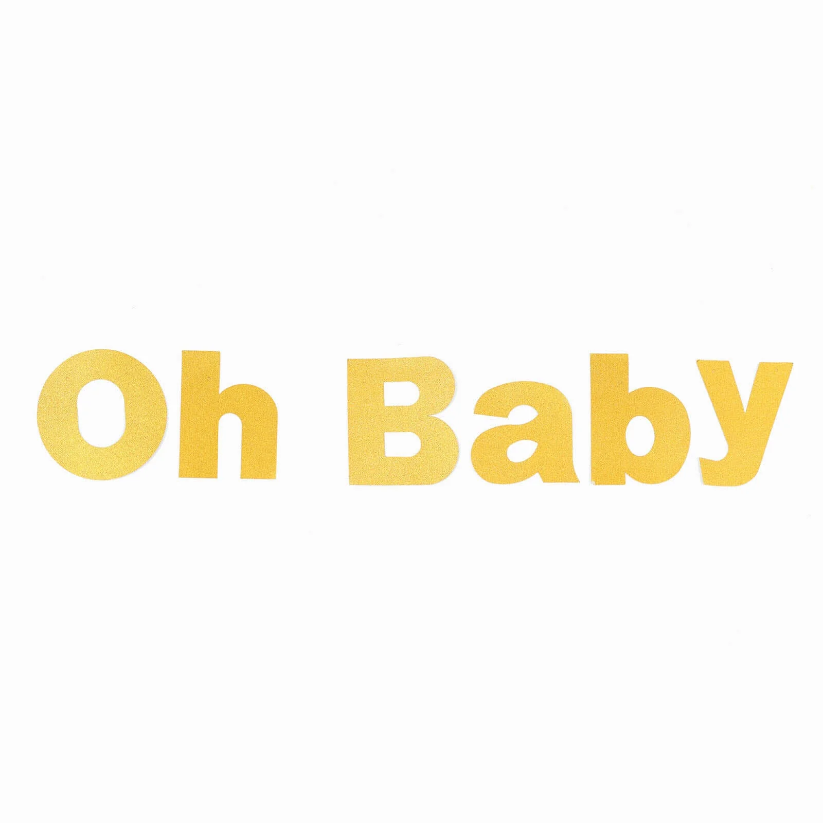 Gold Glittered Oh Baby Paper Hanging Baby Shower Garland Banner 3ft - Image 16