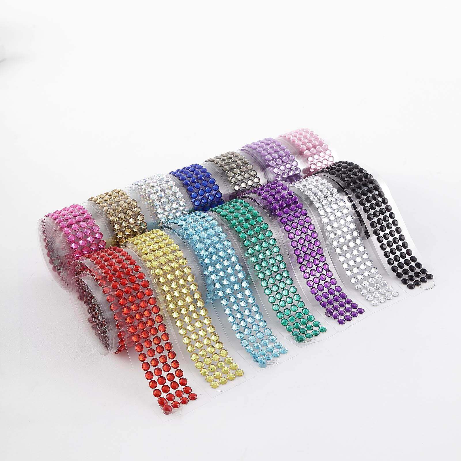 Silver Stick-On Rhinestone Tape, DIY Self Adhesive Diamond Gemstone Stickers 3ft - Image 15