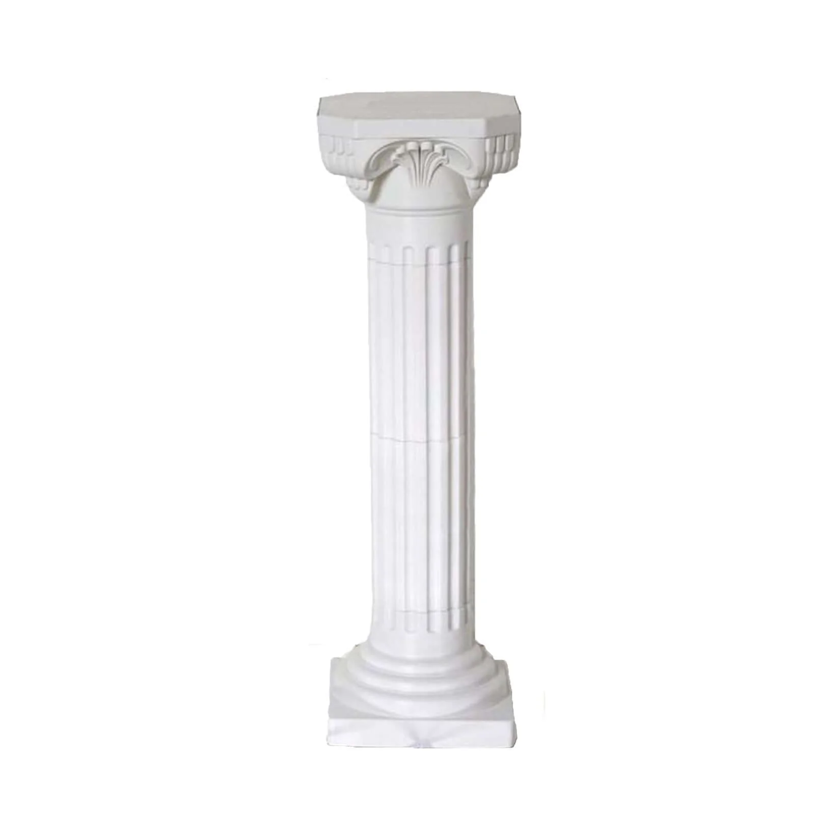 4 Pack White Height Adjustable Empirical Roman Inspired Pedestal Column Plant Stand - PVC 34" - Image 7