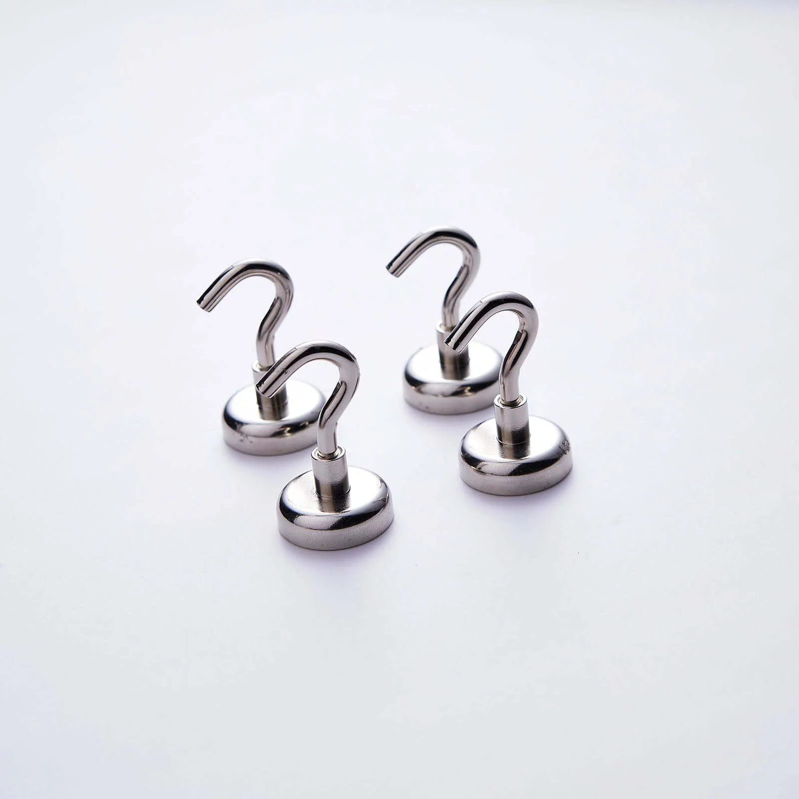 4 Pack Silver Metal Heavy Duty Magnetic Hooks, Multipurpose Hanging Hooks 4.5Lb Capacity - Image 2