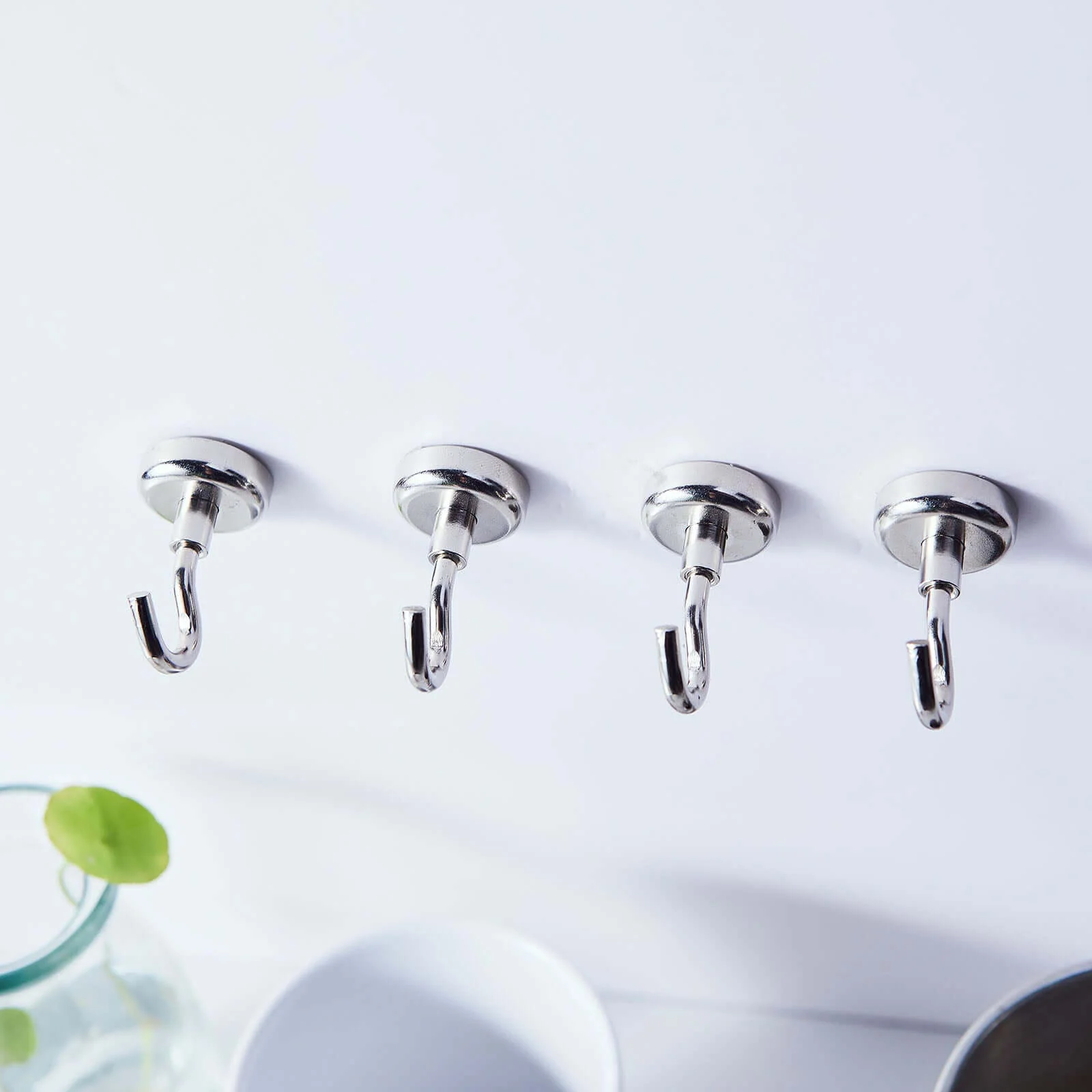 4 Pack Silver Metal Heavy Duty Magnetic Hooks, Multipurpose Hanging Hooks 4.5Lb Capacity - Image 8