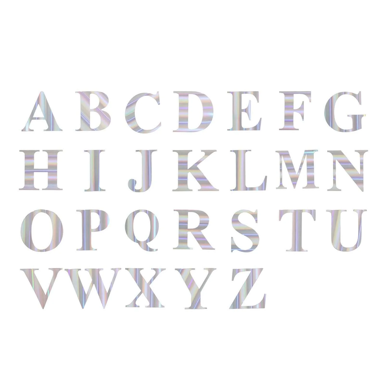 4 Pack Metallic Iridescent Alphabet and Number Stickers Banner, Customizable Stick on Letters & Numbers 5" - Image 54