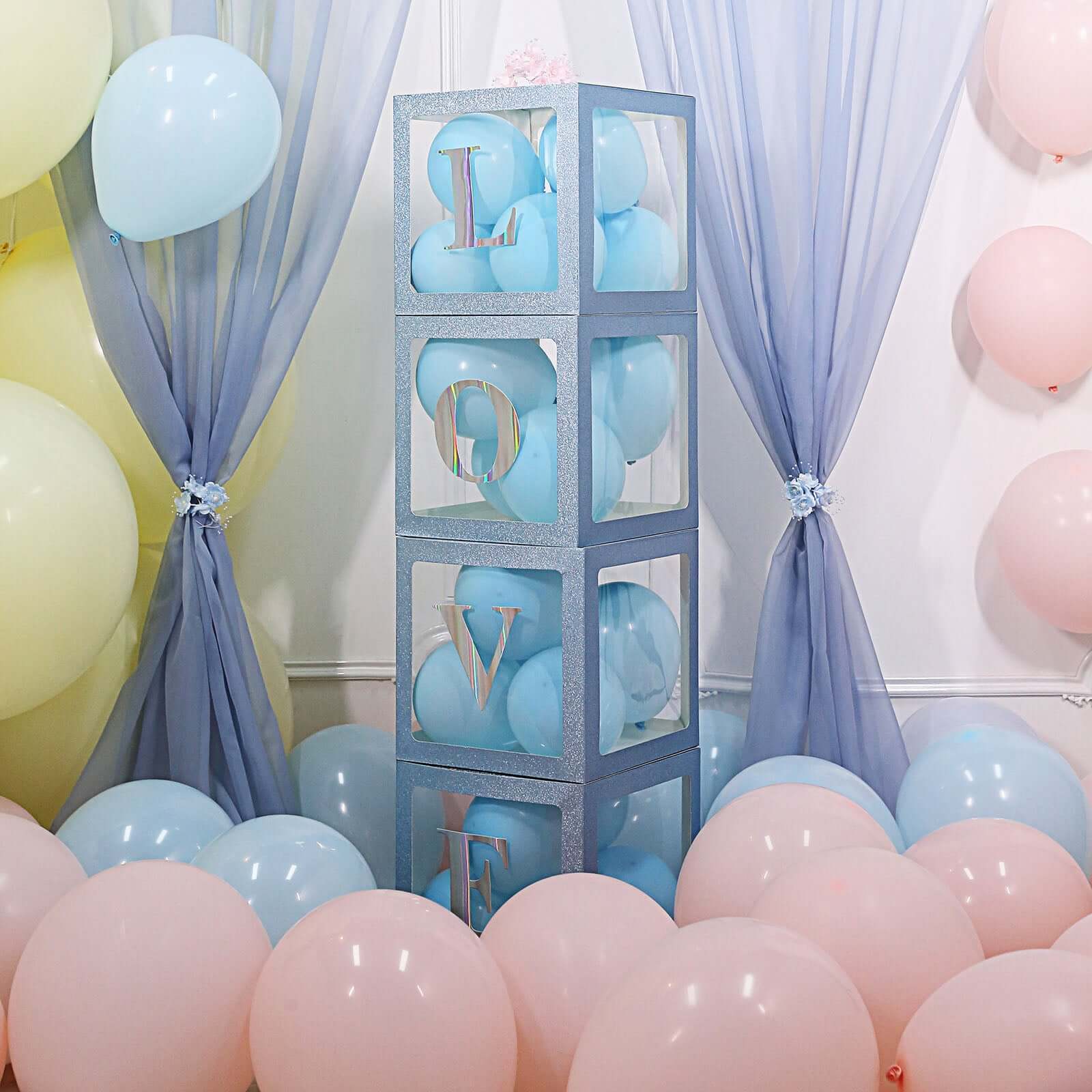 4 Pack Metallic Iridescent Alphabet and Number Stickers Banner, Customizable Stick on Letters & Numbers 5" - Image 70