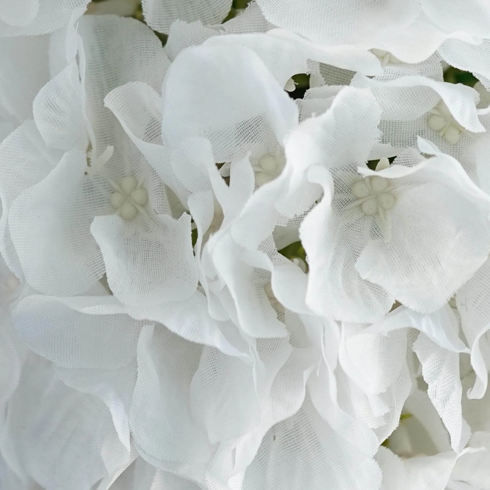 4 Pack White Artificial Silk Hydrangea Kissing Flower Balls 7" - Image 2