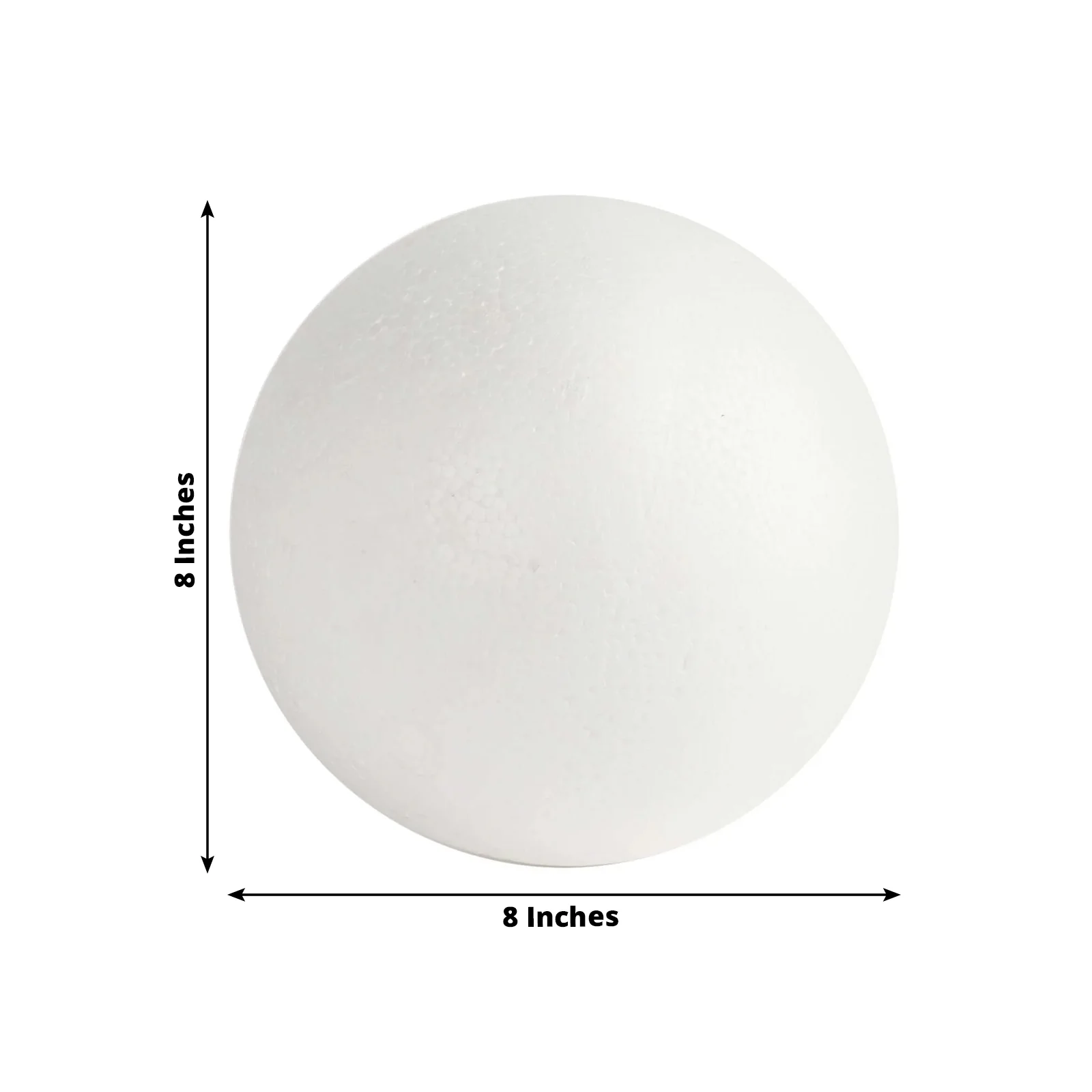 4 Pack White StyroFoam Foam Balls For Arts, Crafts and DIY 8" - Image 3