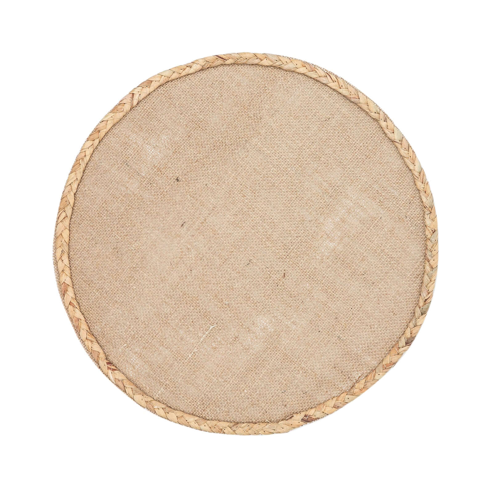 4-Pack Burlap Jute Placemats 15" Round Braided Edge Design Natural - Rustic Farmhouse Table Decor with Trim - Image 8