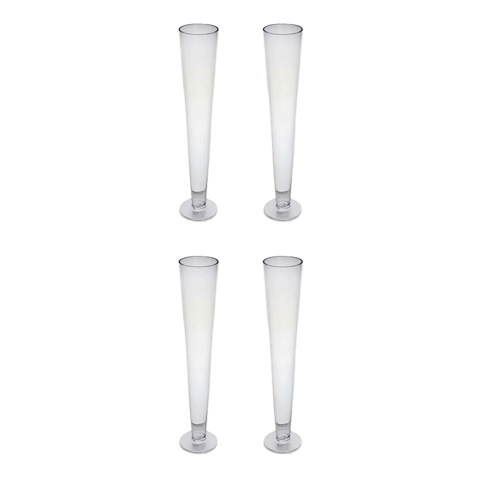 4-Pack Glass Trumpet Vases 28" Clear - Heavy Duty Design for Sophisticated Floral Centerpieces - Image 7