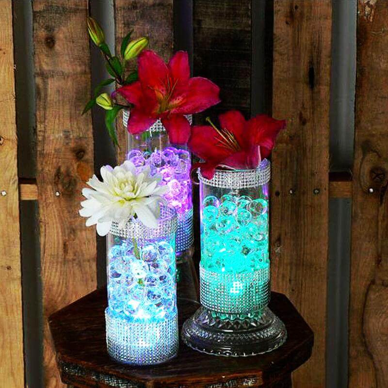 4-Pack LED Disc Lights 3" Flower Shaped Design Warm White - Remote Operated DIY Centerpiece Accent - Image 4
