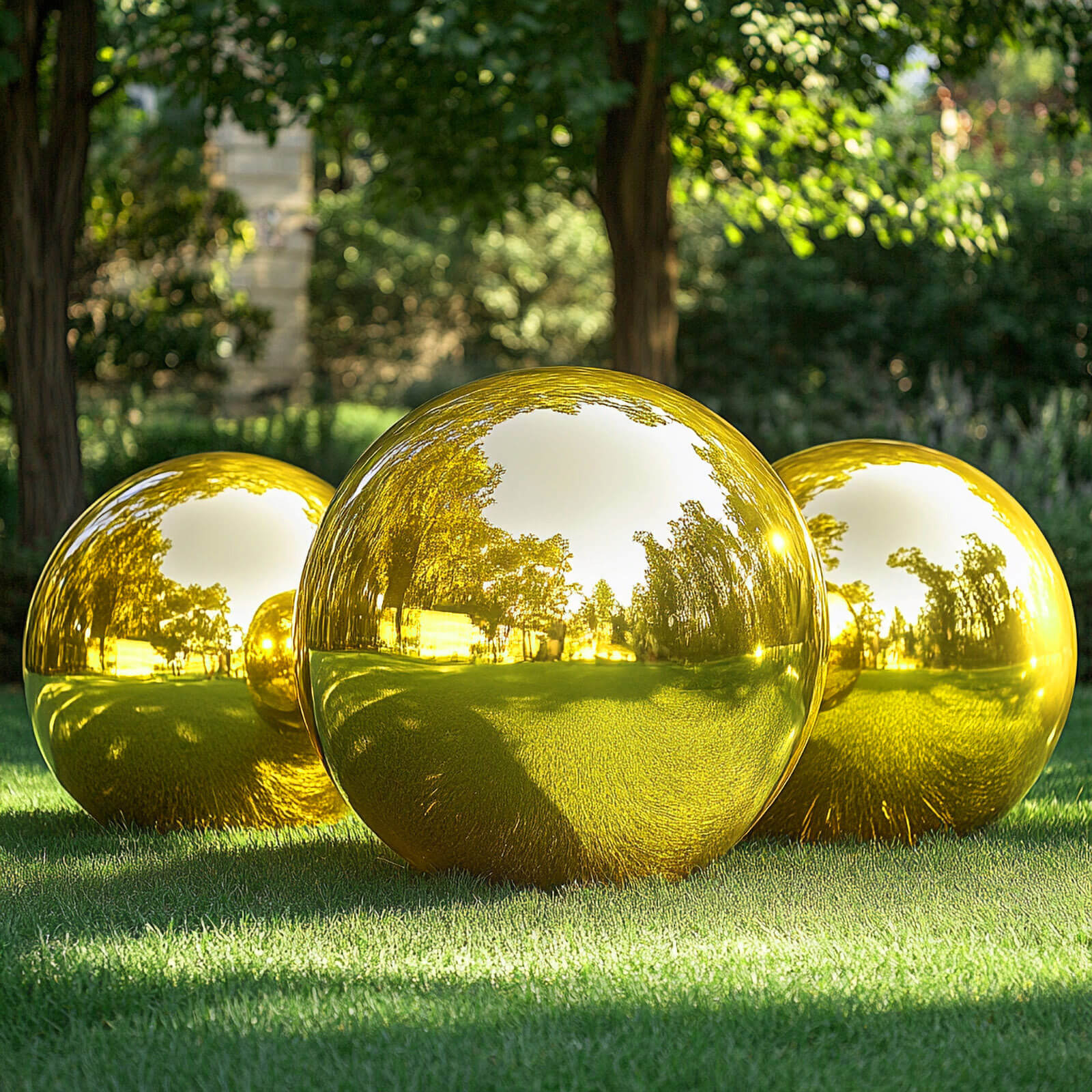 4-Pack Orbz Mylar Foil Balloons, 39" Metallic Gold Large Round Sphere Helium or Air-Filled Party Decorations - Image 7