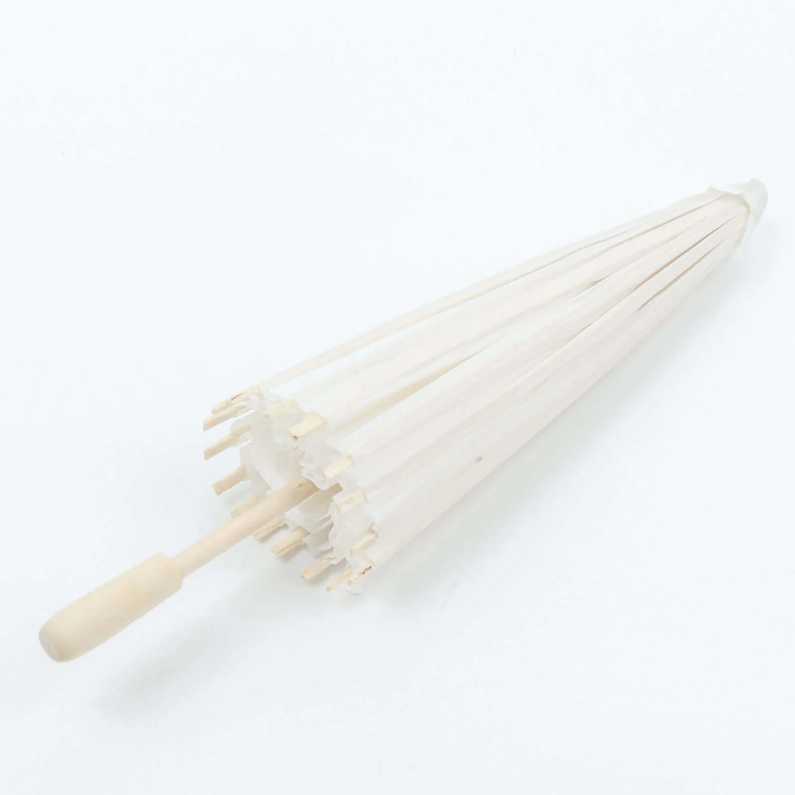 4-Pack Parasol Umbrellas Paper and Bamboo 16" White - Wedding Party Favors and Table Decorations - Image 15