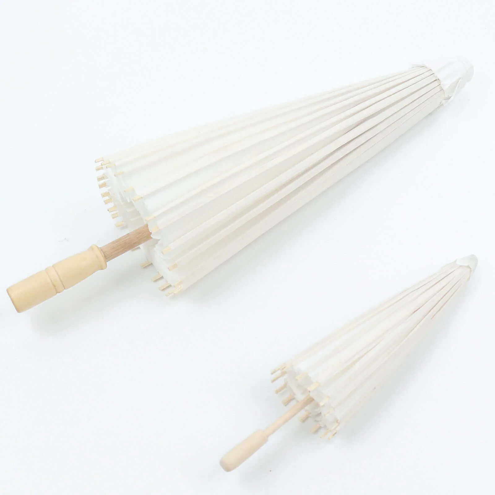 4-Pack Parasol Umbrellas Paper and Bamboo 16" White - Wedding Party Favors and Table Decorations - Image 17