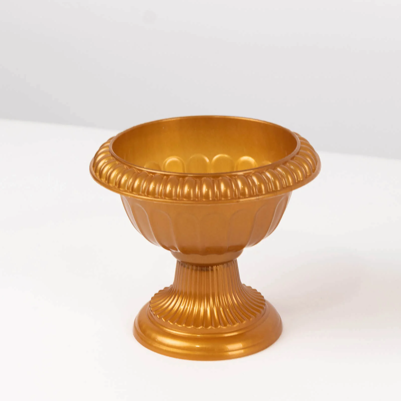 4-Pack Plastic Flower Pot Vases Roman Style Gold 6" - Classic Urn Planter - Image 2