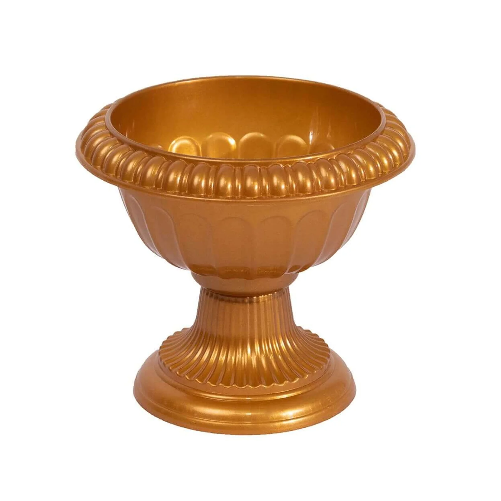 4-Pack Plastic Flower Pot Vases Roman Style Gold 6" - Classic Urn Planter - Image 7