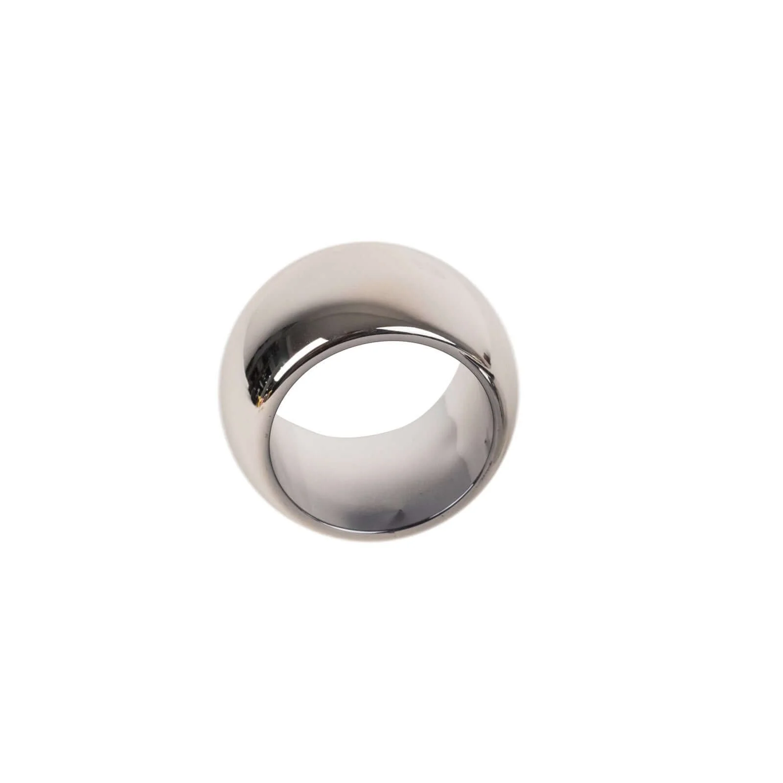 4 Pack Shiny Metallic Silver Acrylic Napkin Rings - Image 6