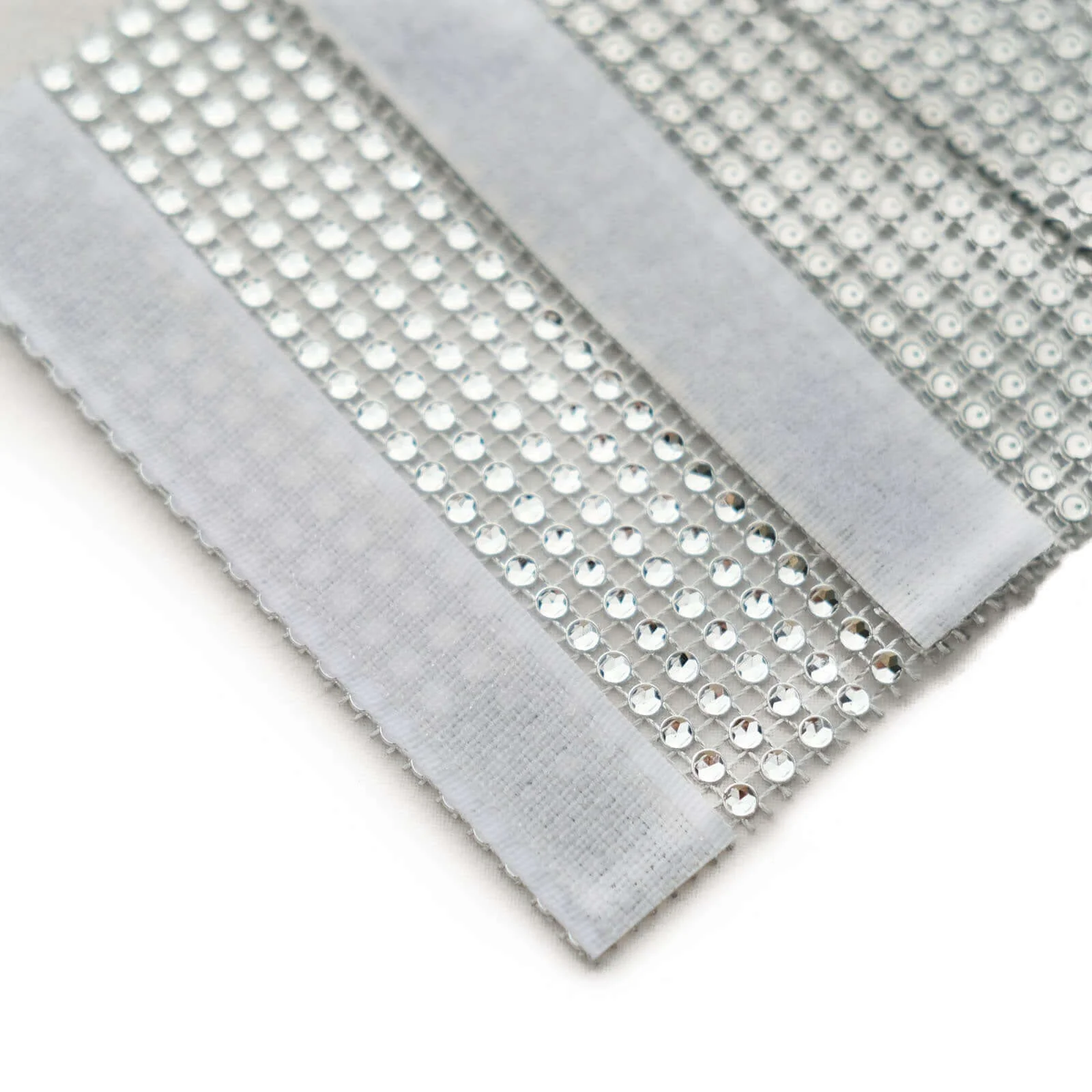 4 Pack Silver Large Rhinestone Mesh Velcro Chair Sash Clips, Backdrop Curtain Bands 5"X10" - Image 8
