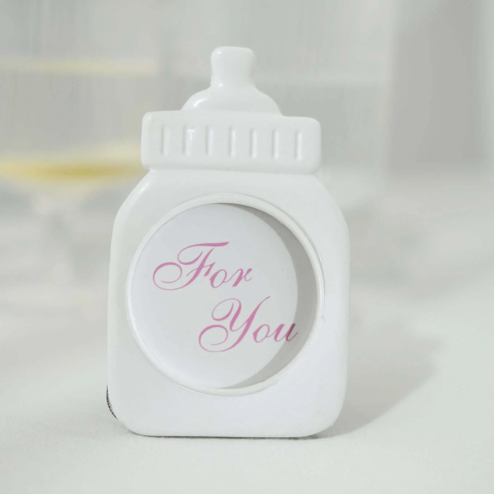 4 Pack White Resin Baby Feeding Bottle Picture Frame Party Favors, Baby Shower Favors, Gender Reveal Party Gifts 4" - Image 9