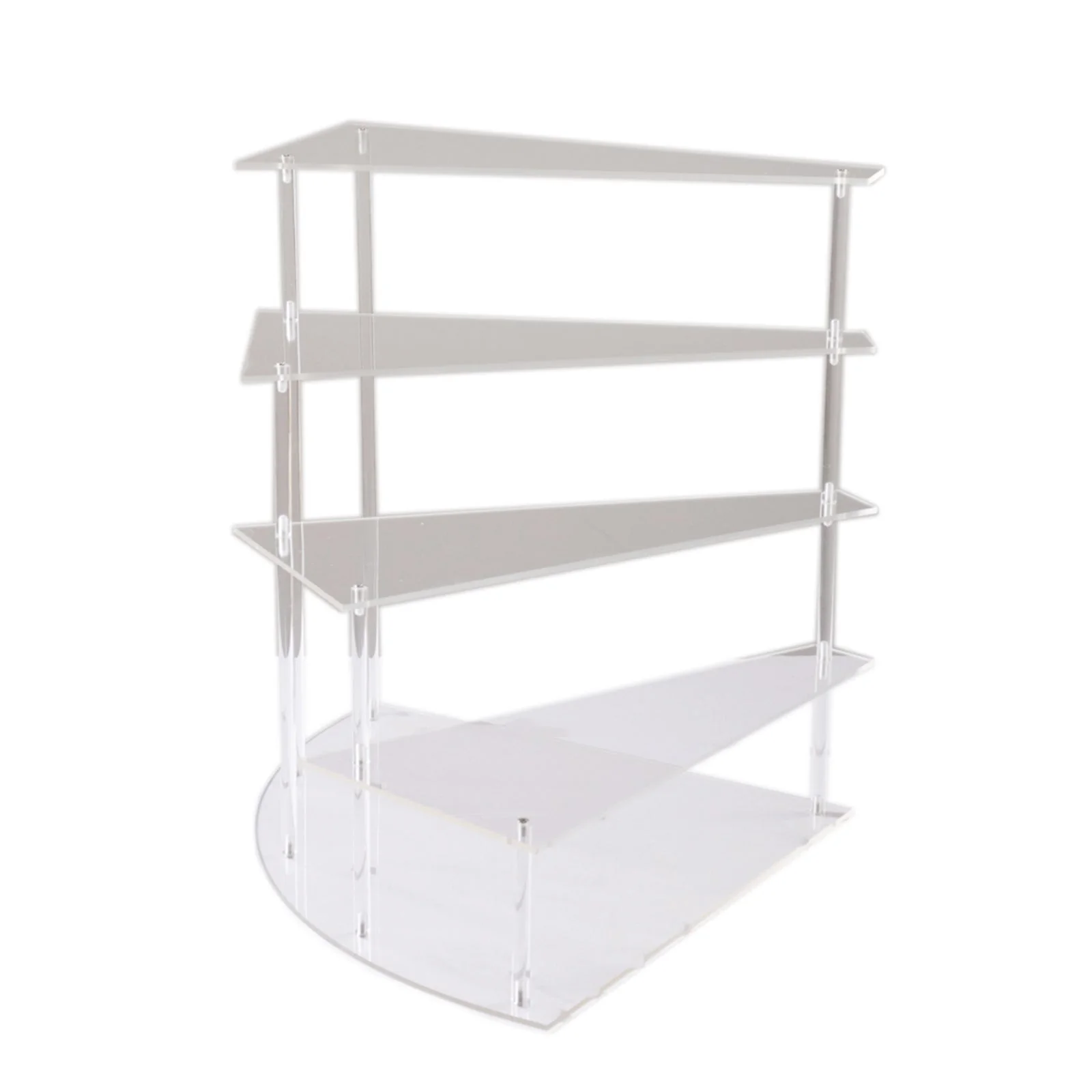 4-Tier Acrylic Cupcake Display Stand 17" Clear Spiral Stairway Design - Sleek Functional Tiered Serving Tray Dessert Riser Perfume Organizer Shelf for Home Retail & Events - Image 6