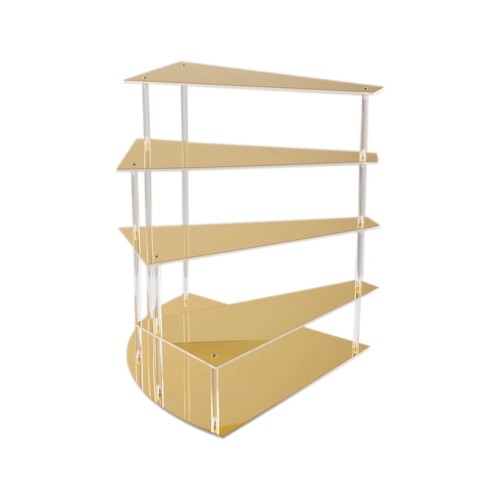 4-Tier Acrylic Cupcake Display Stand 17" Gold Spiral Stairway Design with Mirror Finish - Sleek Functional Tiered Serving Tray Dessert Riser Perfume Organizer Shelf for Home Retail & Events - Image 7