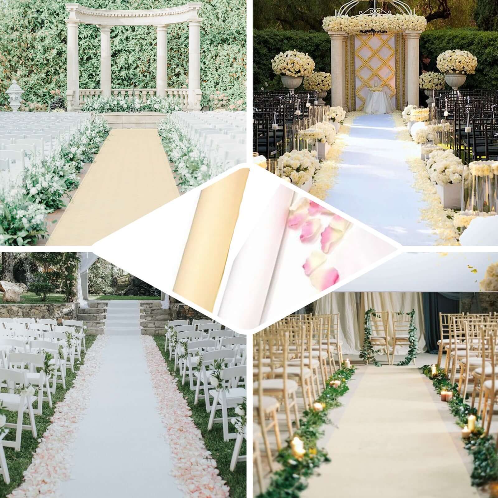 Ivory PVC Aisle Runner 40"x100ft - Image 4