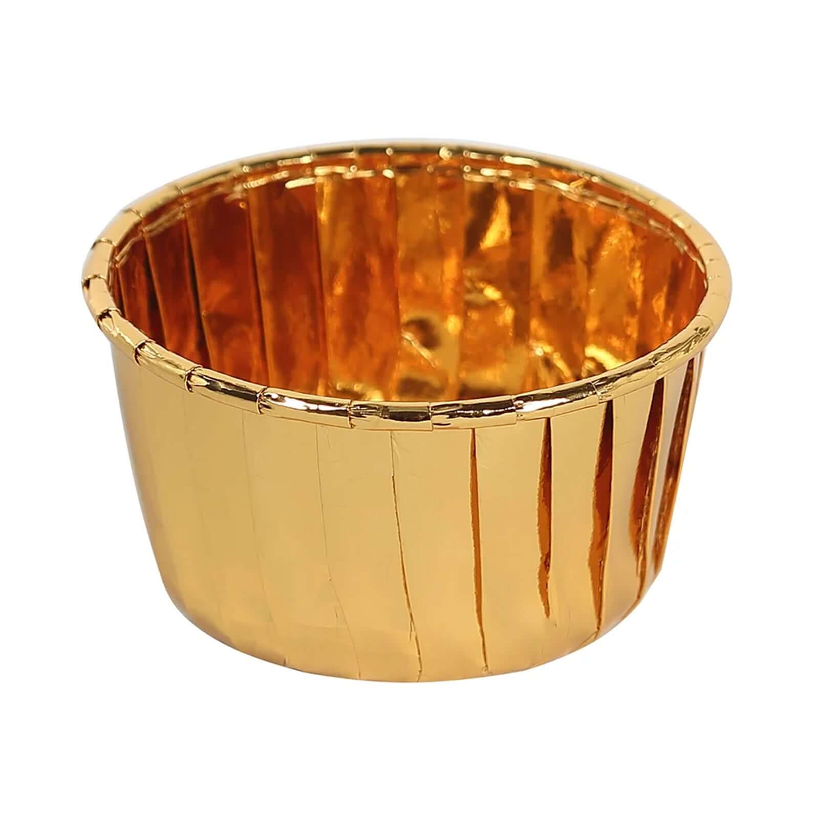 48-Pack Cupcake Liners 3oz Metallic Gold - Sturdy & Heat Resistant Disposable Dessert Baking Muffin Cake Ramekin Cups - Image 7