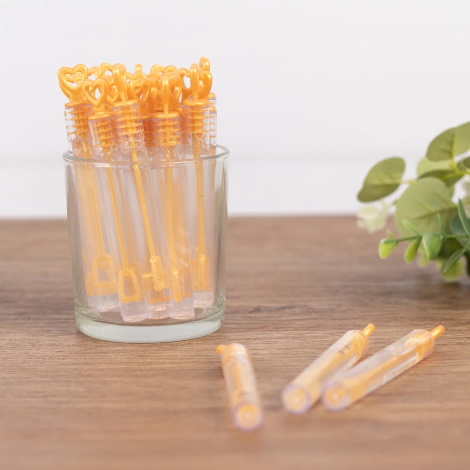 48 Pack Gold Heart Chemistry Tube Bubbles Bridal Wedding Shower Favor - 4" - Image 8