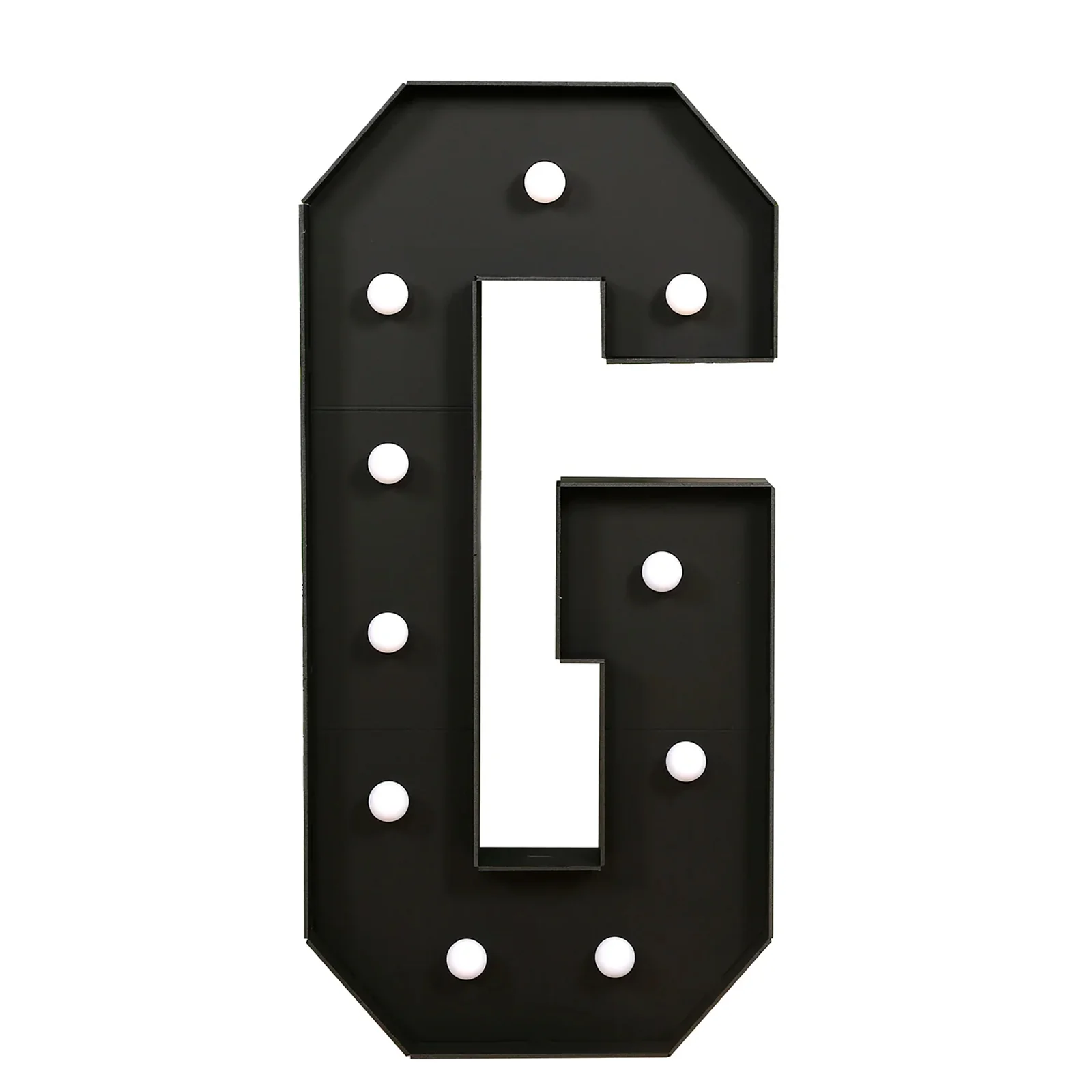 4ft Giant LED Marquee Letter "G", Black Pre-Cut Foam Board with 10 Warm White Battery Operated LEDs, Glue Gun and Sticks - Image 6