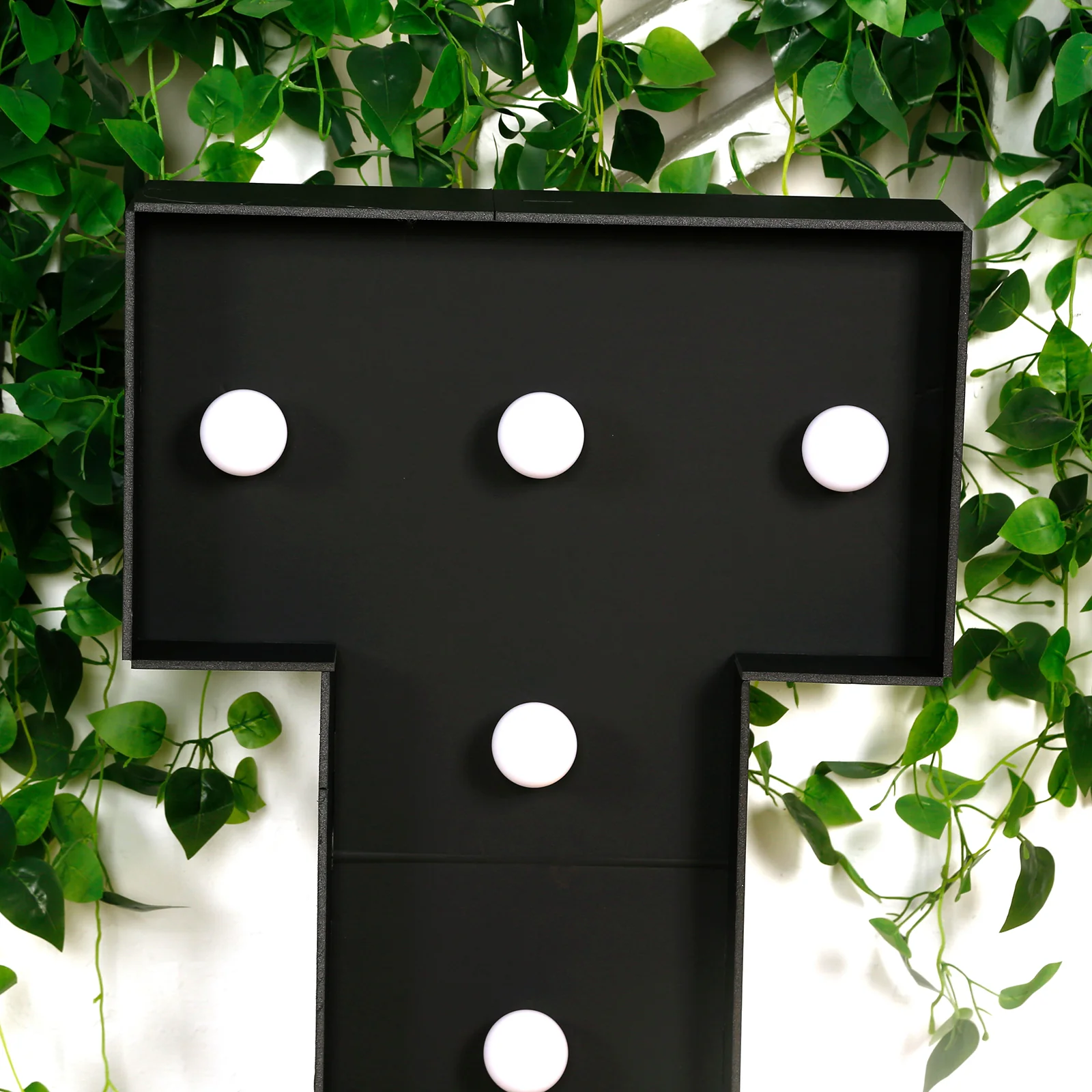 4ft Giant LED Marquee Letter "I", Black Pre-Cut Foam Board with 10 Warm White Battery Operated LEDs, Glue Gun and Sticks - Image 2