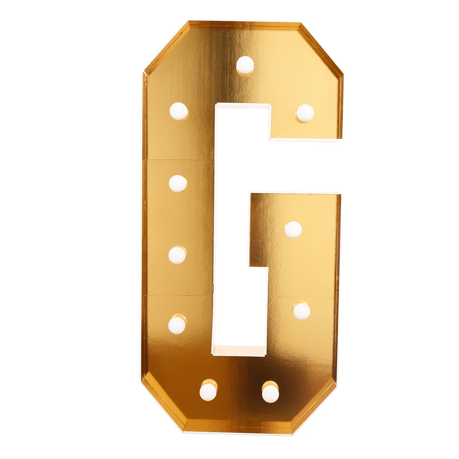 4ft Giant LED Marquee Letter "G", Gold Pre-Cut Foam Board with 10 Warm White Battery Operated LEDs, Glue Gun and Sticks - Image 6