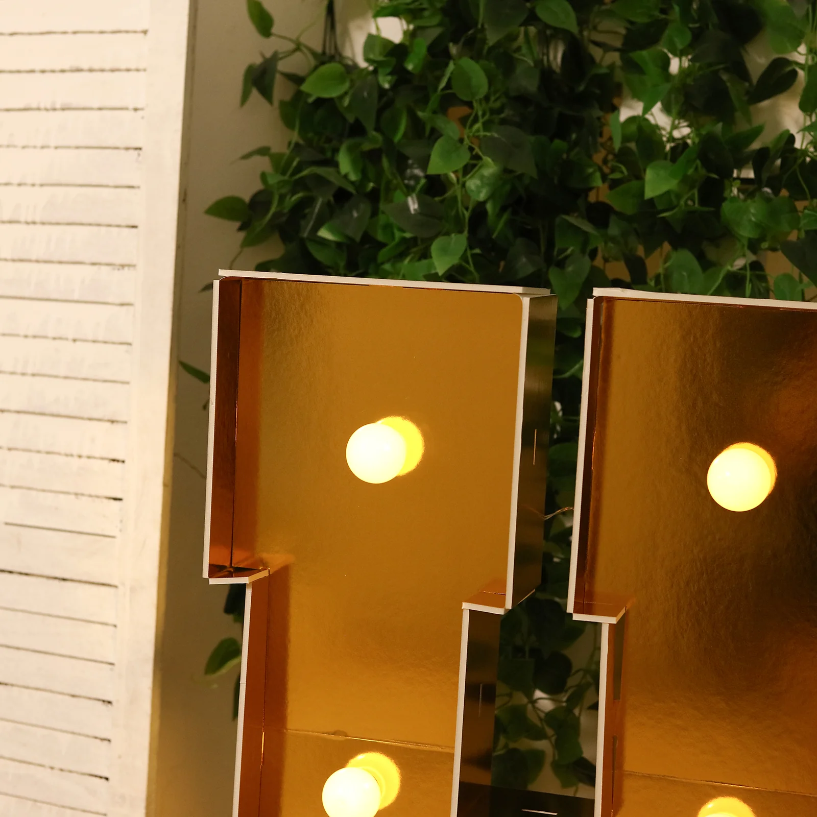 4ft Giant LED Marquee Letter "H", Gold Pre-Cut Foam Board with 10 Warm White Battery Operated LEDs, Glue Gun and Sticks - Image 8