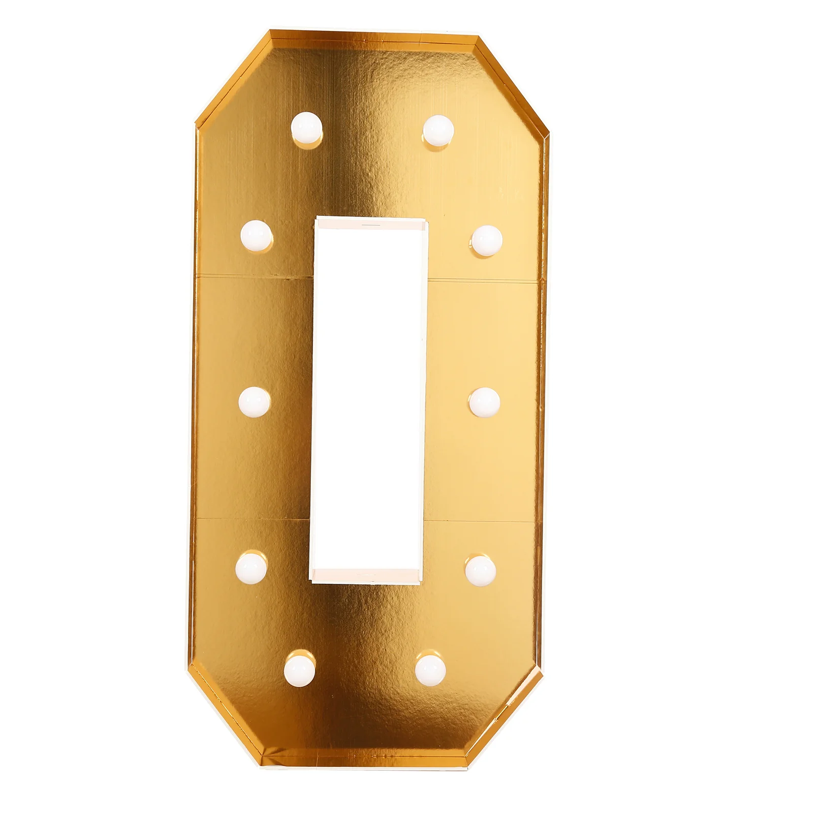 4ft Giant LED Marquee Letter "O", Gold Pre-Cut Foam Board with 10 Warm White Battery Operated LEDs, Glue Gun and Sticks - Image 2