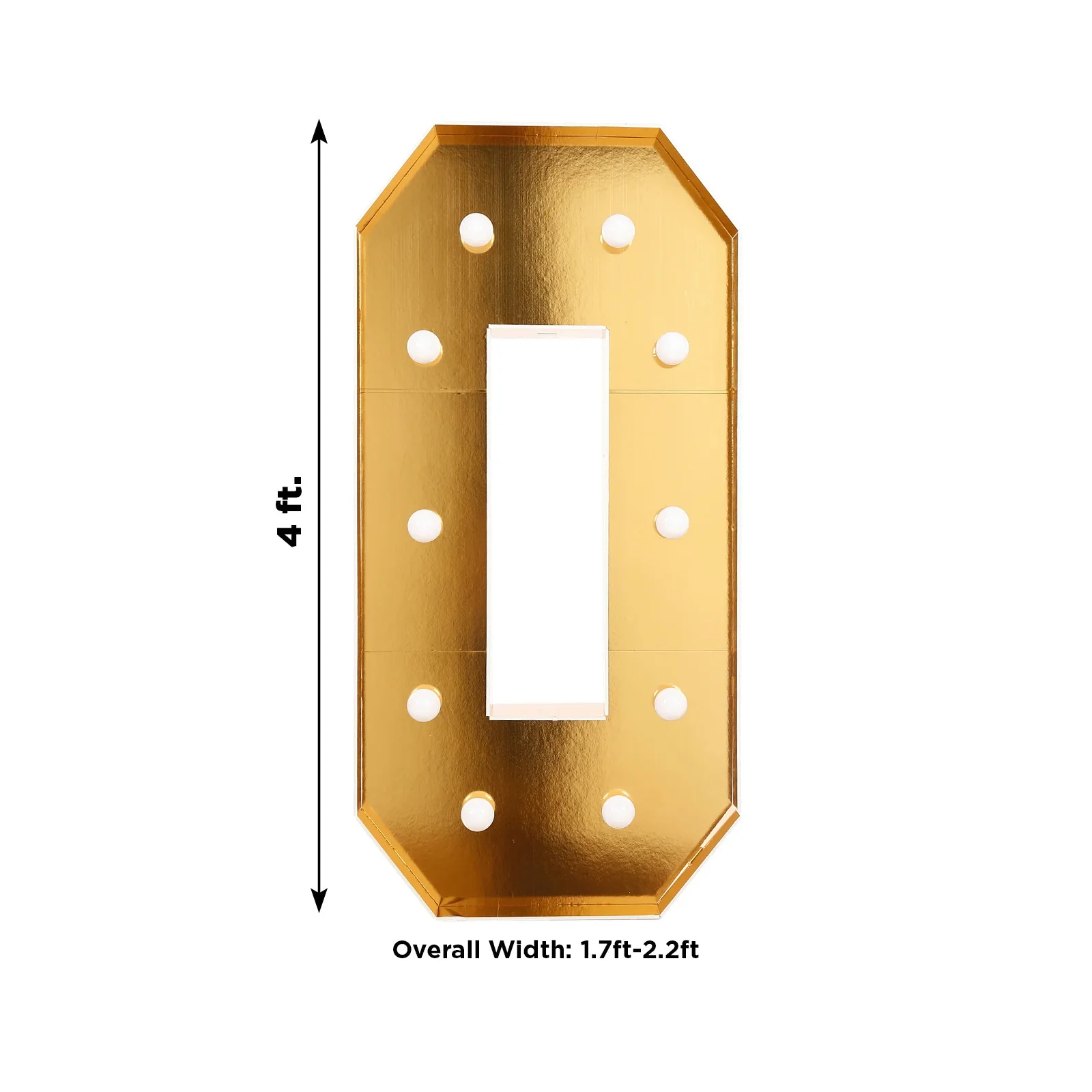 4ft Giant LED Marquee Letter "O", Gold Pre-Cut Foam Board with 10 Warm White Battery Operated LEDs, Glue Gun and Sticks - Image 3