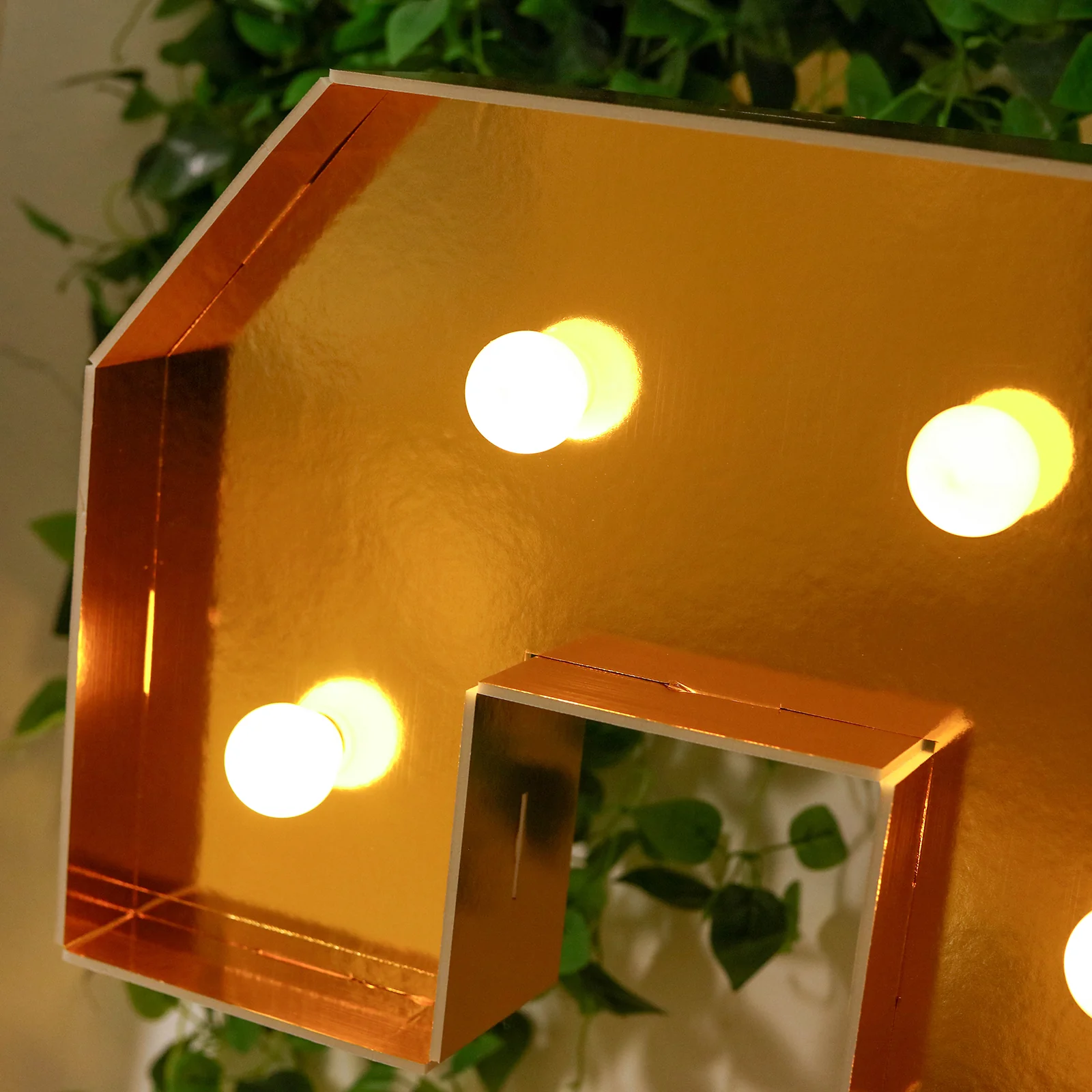 4ft Giant LED Marquee Number "2", Gold Pre-Cut Foam Board with 10 Warm White Battery Operated LEDs, Glue Gun and Sticks - Image 8