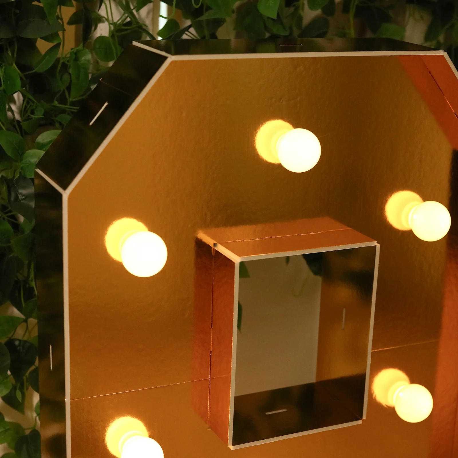 4ft Giant LED Marquee Number "9", Gold Pre-Cut Foam Board with 10 Warm White Battery Operated LEDs, Glue Gun and Sticks - Image 8