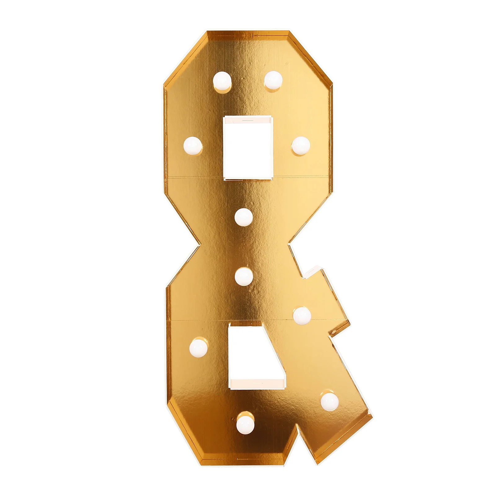 4ft Giant LED Marquee Symbol "&", Gold Pre-Cut Foam Board with 10 Warm White Battery Operated LEDs, Glue Gun and Sticks - Image 6