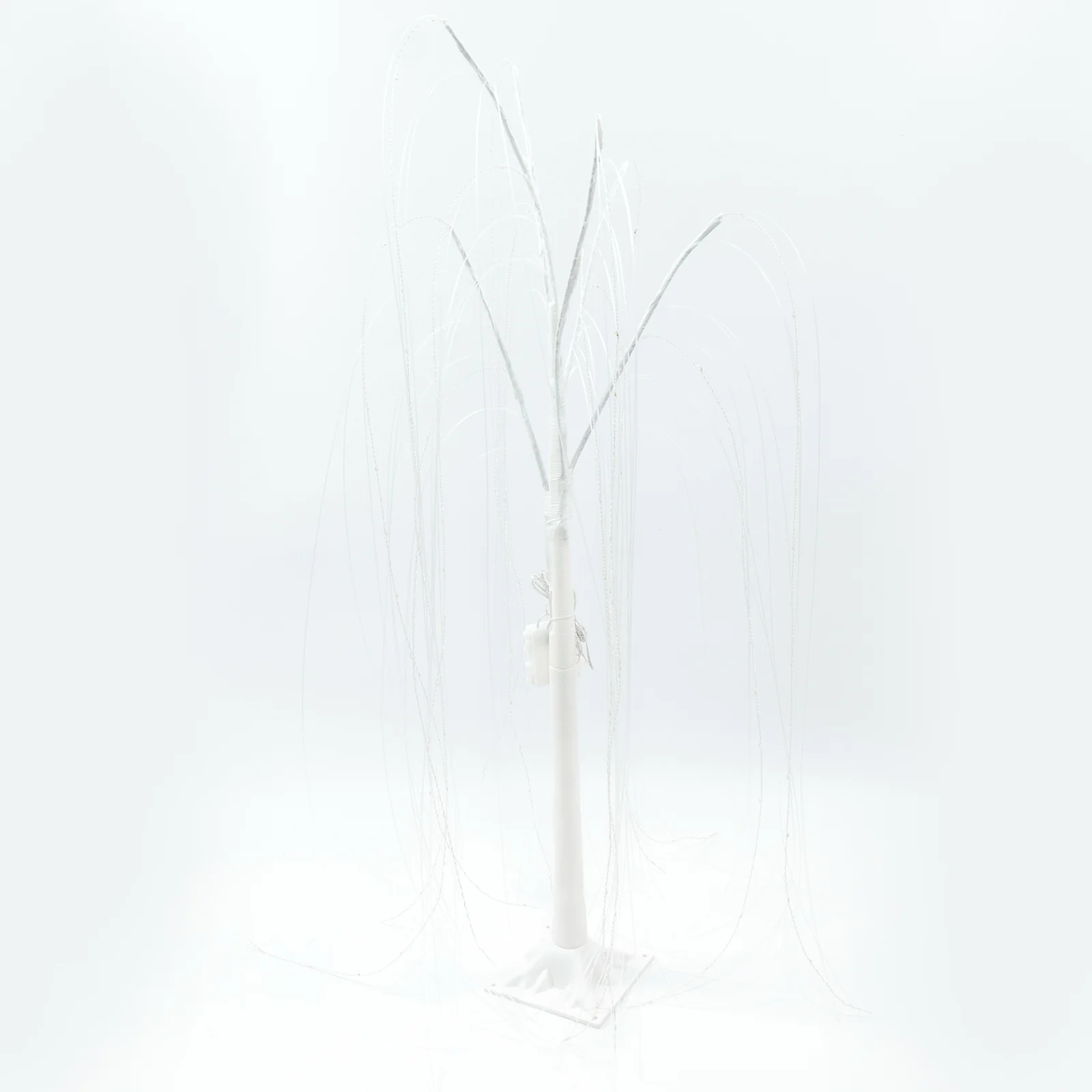 4ft LED Weeping Willow Tree Light, Battery Operated White Decorative Tree with 180 Warm White LEDs - Image 2