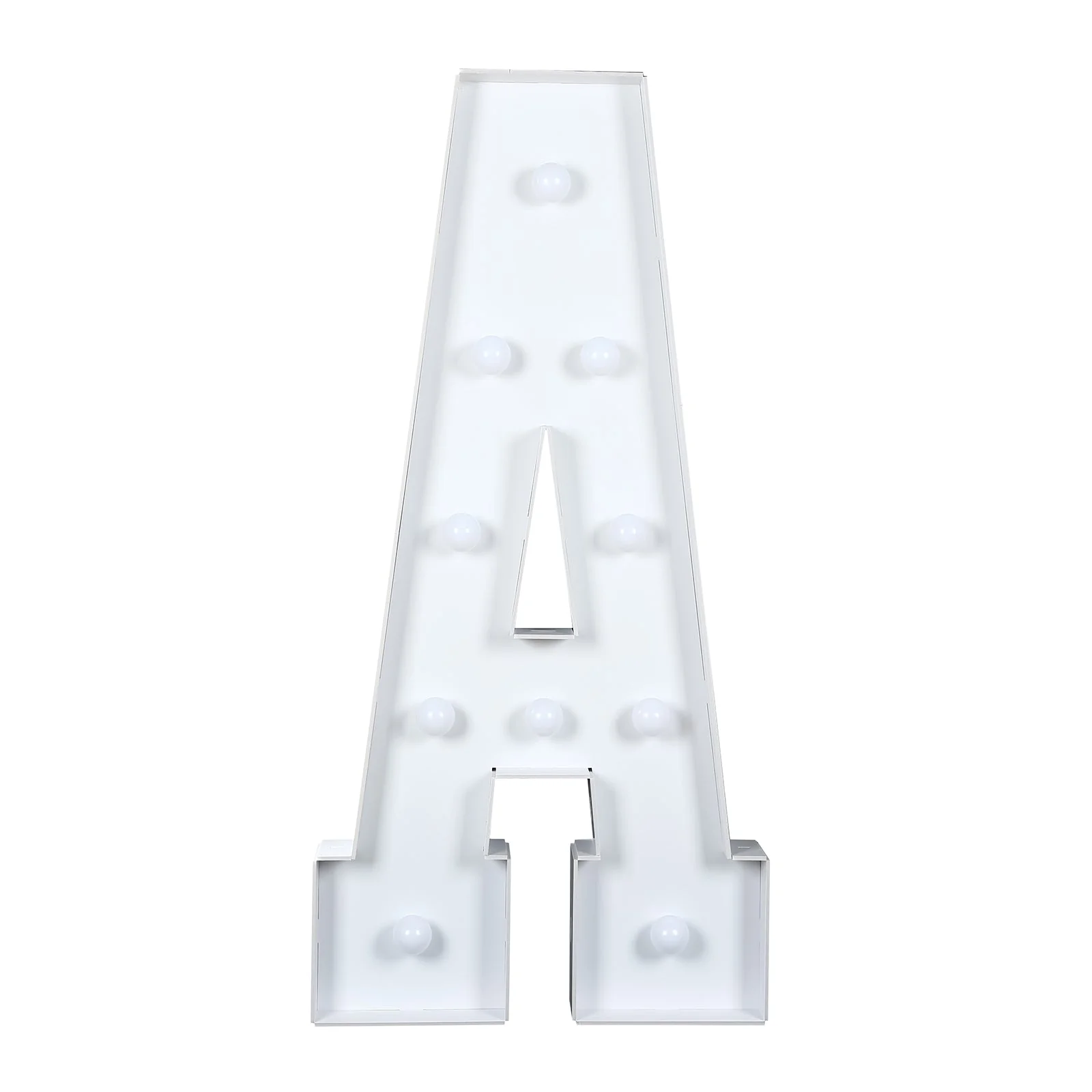 4ft Giant LED Marquee Letter "A", White Pre-Cut Foam Board with 10 Warm White Battery Operated LEDs, Glue Gun and Sticks - Image 6