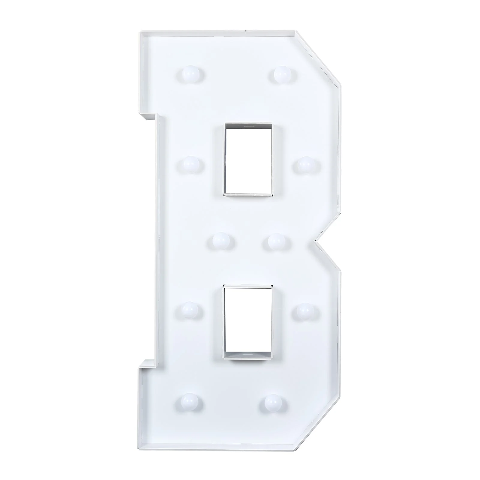 4ft Giant LED Marquee Letter "B", White Pre-Cut Foam Board with 10 Warm White Battery Operated LEDs, Glue Gun and Sticks - Image 6