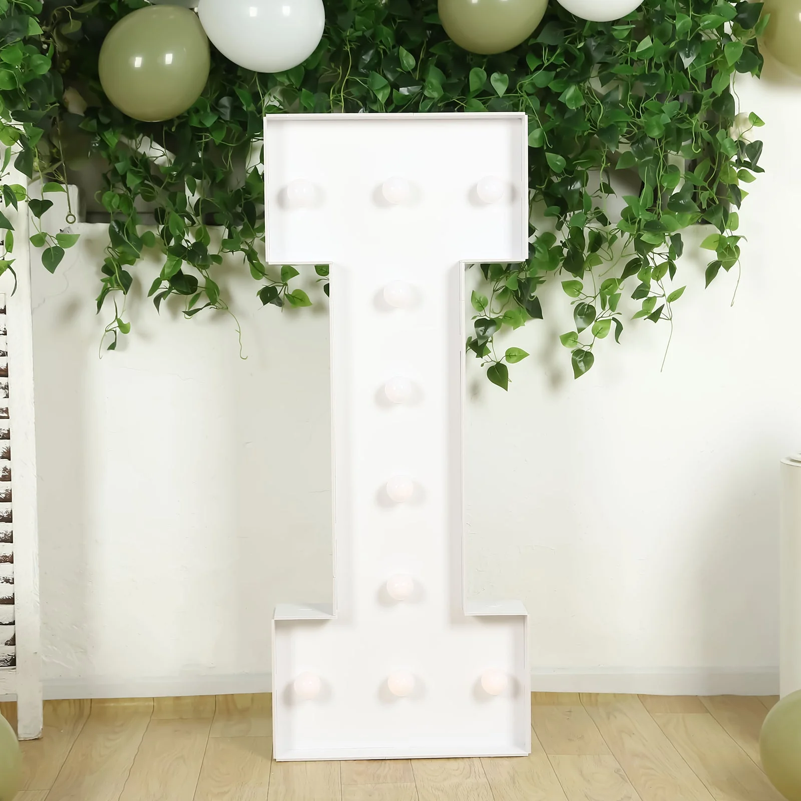 4ft Giant LED Marquee Letter "I", White Pre-Cut Foam Board with 10 Warm White Battery Operated LEDs, Glue Gun and Sticks - Image 7
