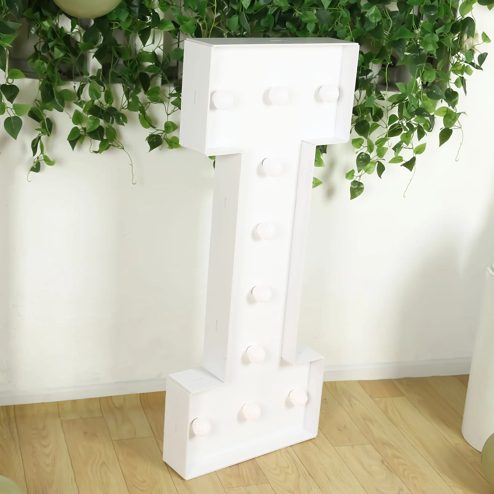 4ft Giant LED Marquee Letter "I", White Pre-Cut Foam Board with 10 Warm White Battery Operated LEDs, Glue Gun and Sticks - Image 8