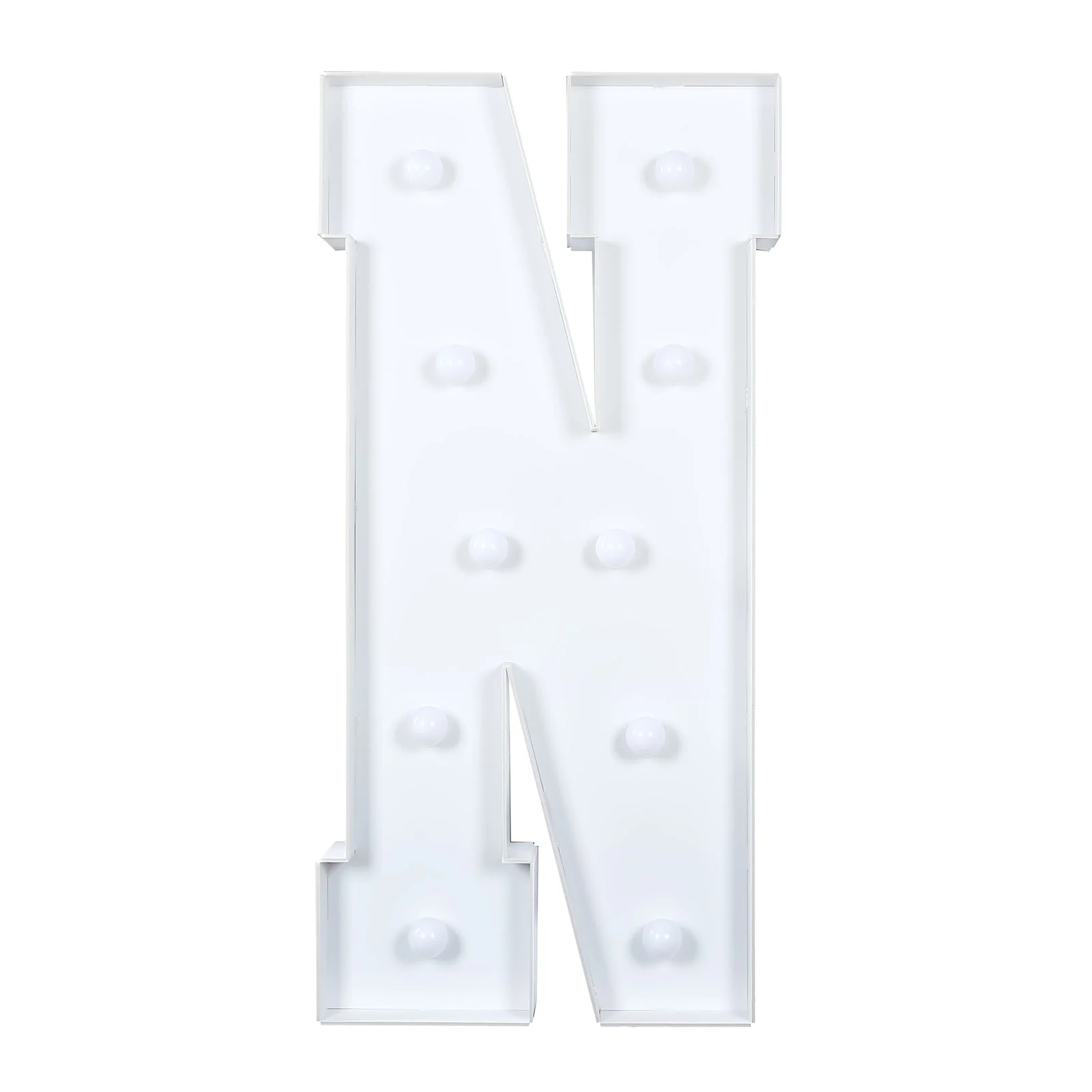 4ft Giant LED Marquee Letter "N", White Pre-Cut Foam Board with 10 Warm White Battery Operated LEDs, Glue Gun and Sticks - Image 6