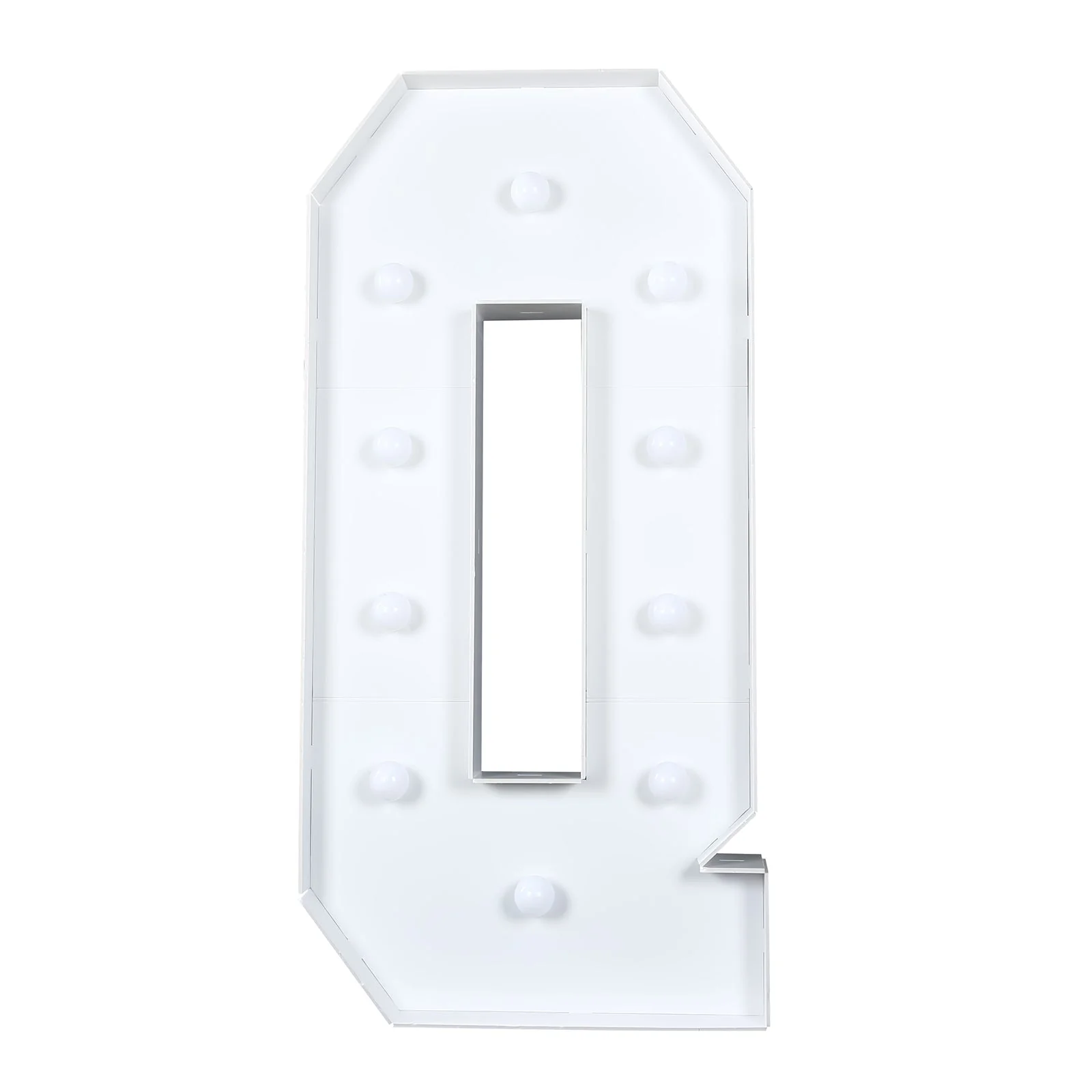 4ft Giant LED Marquee Letter "Q", White Pre-Cut Foam Board with 10 Warm White Battery Operated LEDs, Glue Gun and Sticks - Image 6