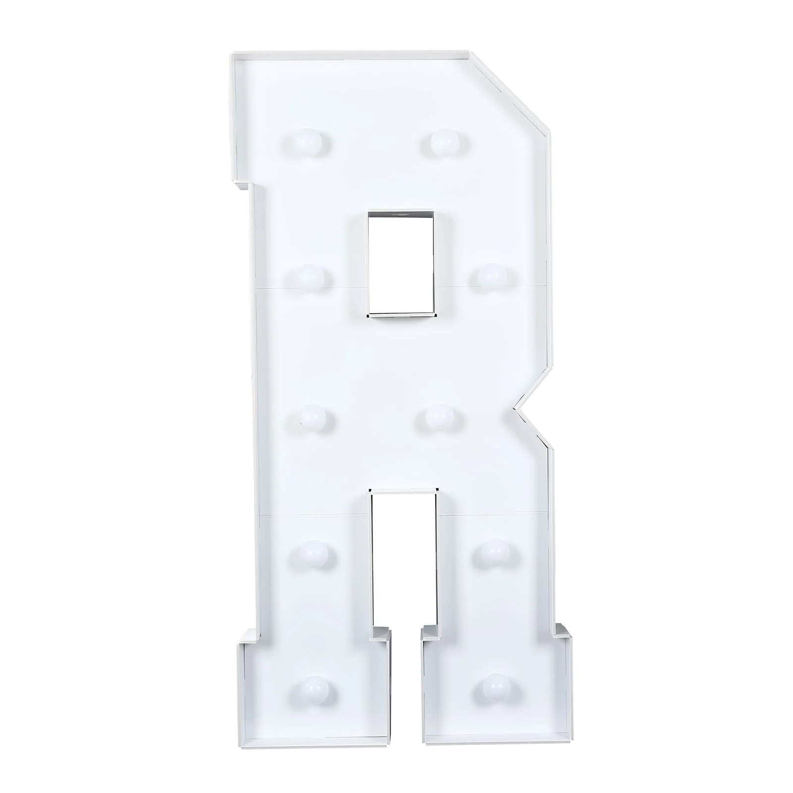 4ft Giant LED Marquee Letter "R", White Pre-Cut Foam Board with 10 Warm White Battery Operated LEDs, Glue Gun and Sticks - Image 6