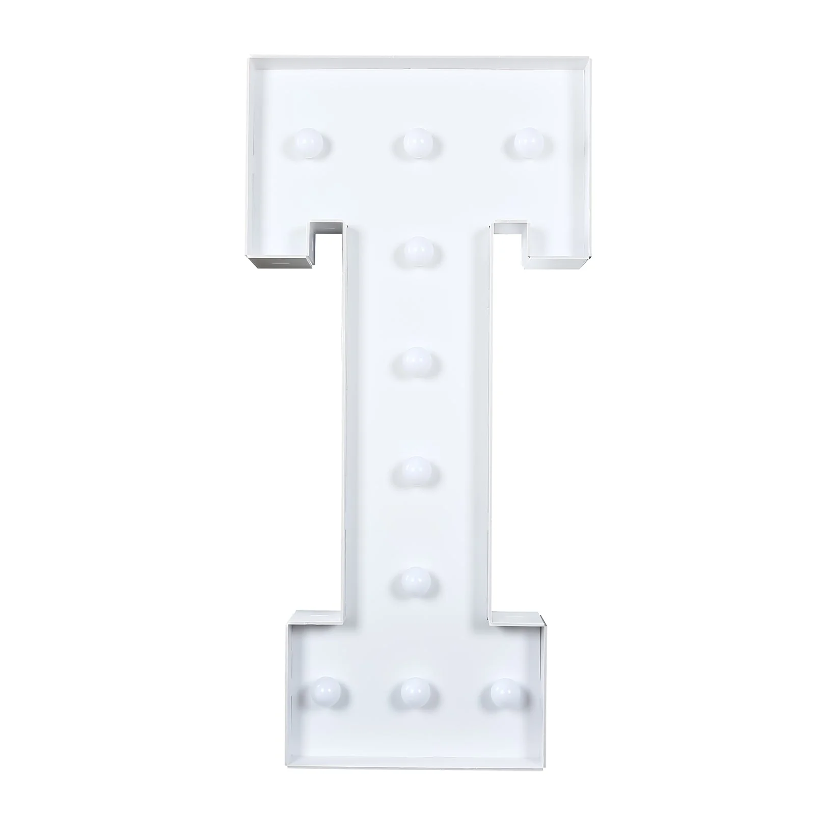 4ft Giant LED Marquee Letter "T", White Pre-Cut Foam Board with 10 Warm White Battery Operated LEDs, Glue Gun and Sticks - Image 6